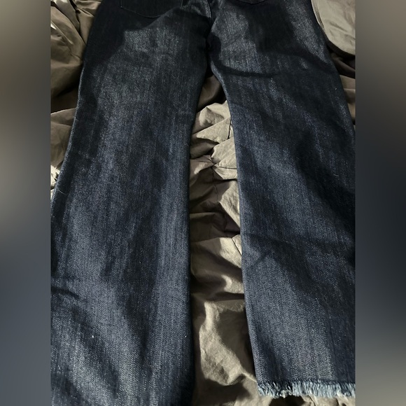 Michael Kors Cropped Stud Jeans/ Fringe Rinse Wash Size 0 New Without Tag - Picture 5 of 5